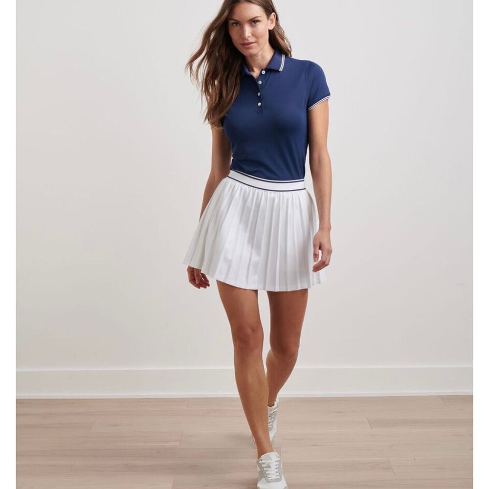 NWT Peter Millar White Pleated Skort Size XL GolfStyle Pickleballcore Tenniscore